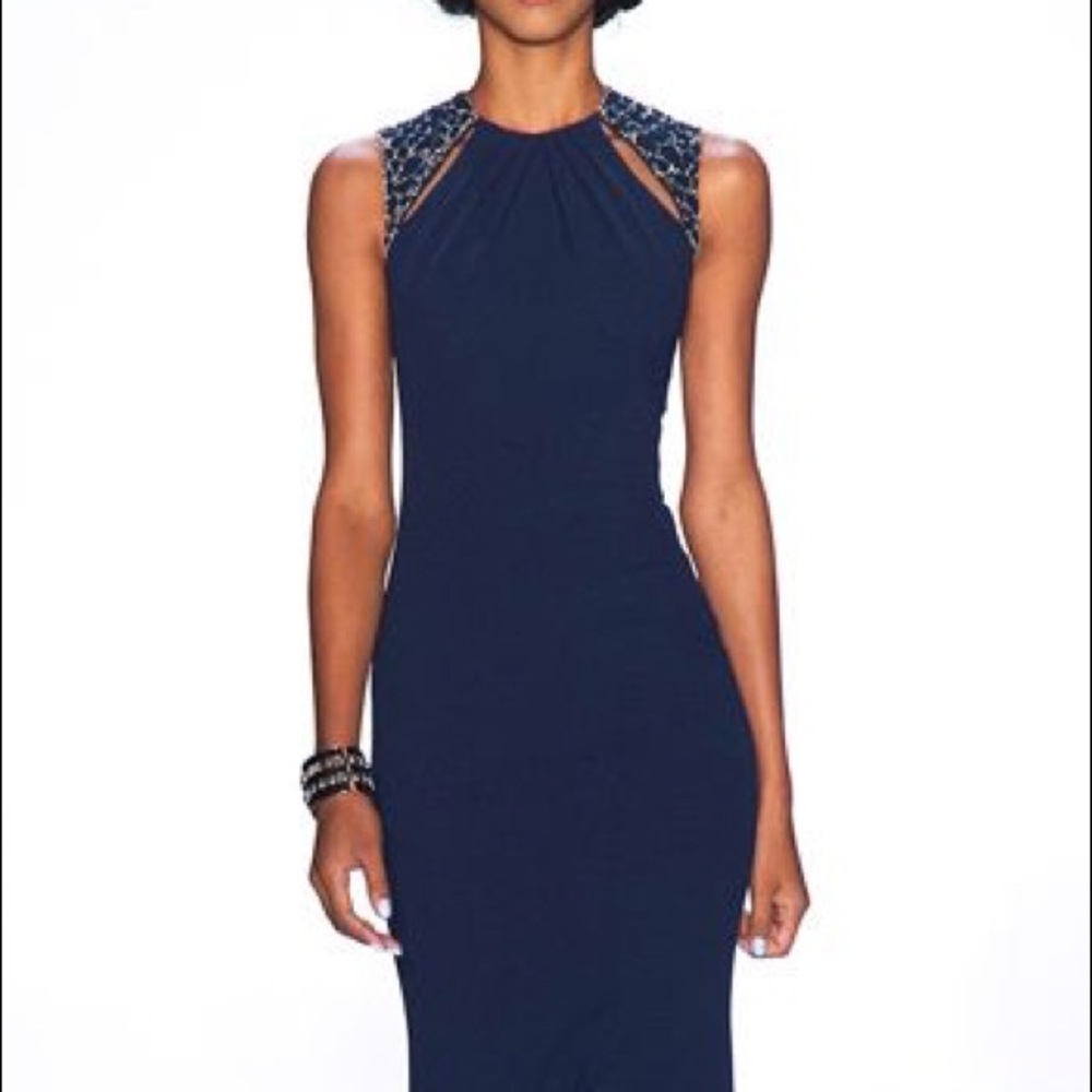 Badgley Mischka Navy gown
